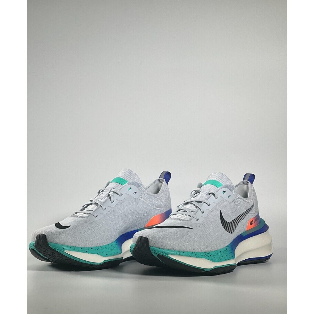 Nike Men's Gray and Blue Sneakers - Picture 4 of 10